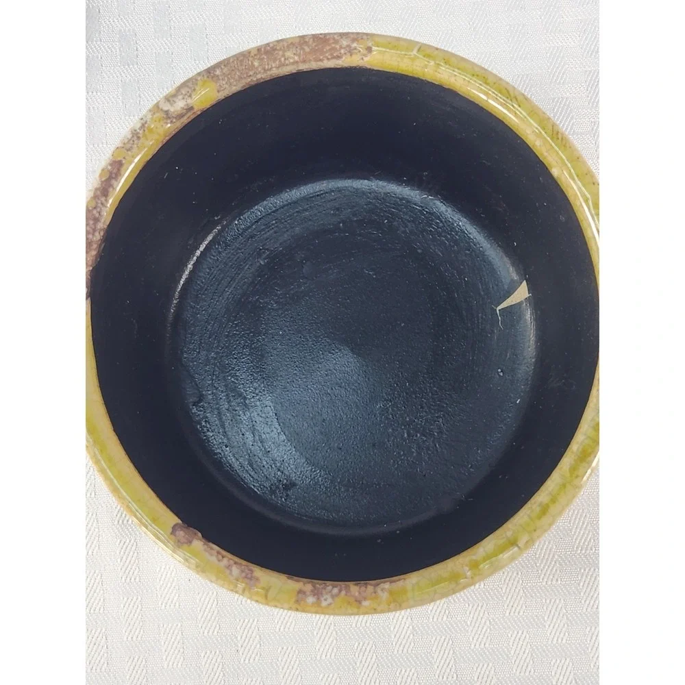 Vintage Green Pottery Embossed Design Includes Potpouri Accents
